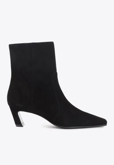 STUART WEITZMAN STASSI 50 ZIP ANKLE BOOTS
