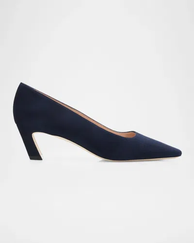 Stuart Weitzman Stassi 50mm Suede Pumps In Nice Blue