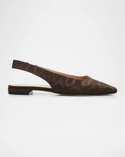 STUART WEITZMAN STASSI MOIRE SLINGBACK FLATS