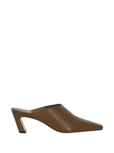 Stuart Weitzman Stassi Pointed-toe Mules In Brown