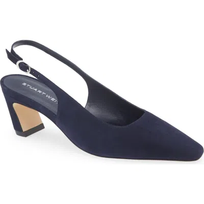 Stuart Weitzman Stassi Slingback 50 Pump In Blue