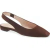Stuart Weitzman Stassi Slingback Flat In Brown