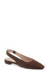 Stuart Weitzman Stassi Slingback Flat In Brown