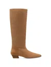 Stuart Weitzman Stassi Square-toe Boots In Brown