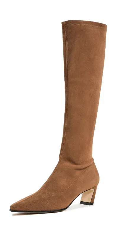 Stuart Weitzman Stassi Stretch Boots 50mm Toasted Almond In Brown