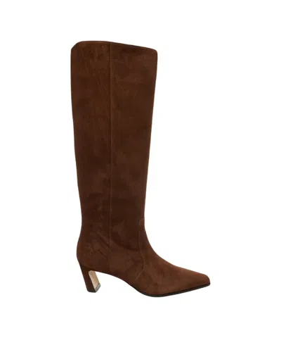 Stuart Weitzman Stassi Suede Boots In Brown