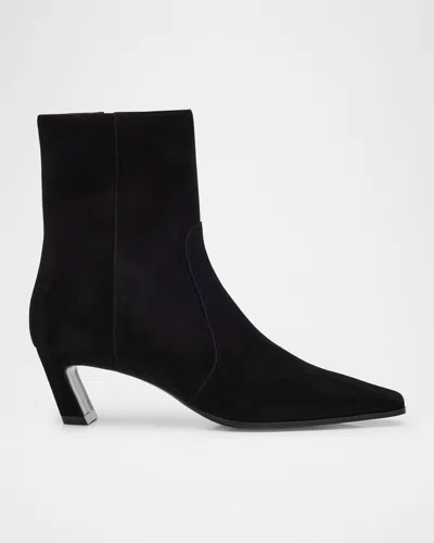 STUART WEITZMAN STASSI SUEDE ZIP BOOTIES