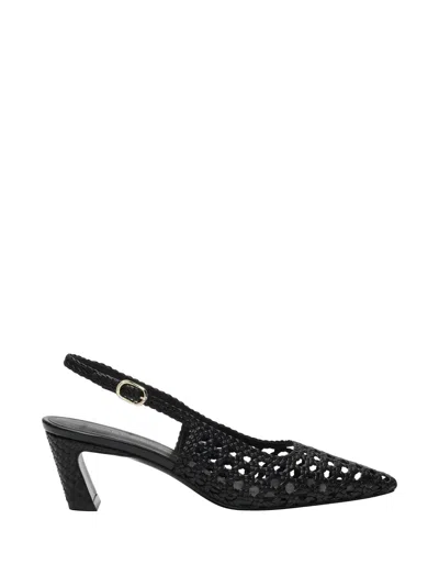 Stuart Weitzman Stassi Woven Slingback Pumps In Black