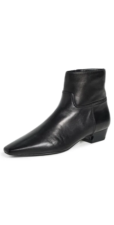 Stuart Weitzman Stassi Zip Booties Black