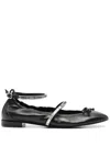Stuart Weitzman Stefanie Ballet Flats In Black