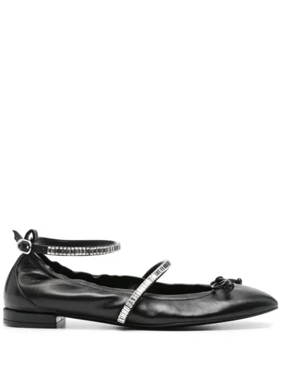 Stuart Weitzman Stefanie Ballet Flats In Black