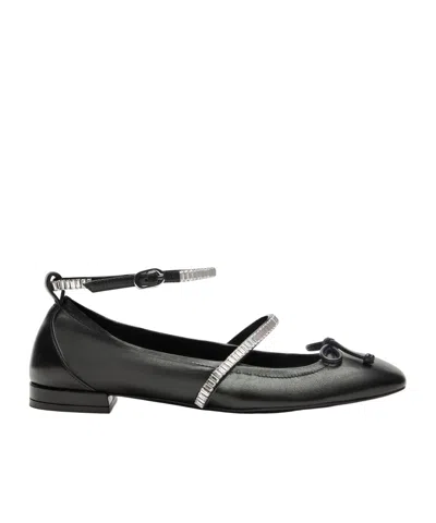 Stuart Weitzman Stefanie Ballet Flats In Black