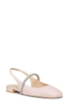 Stuart Weitzman Stefanie Leather Slingback Ballerina Flats In Ballet/clear