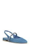 Stuart Weitzman Stefanie Slingback Flat In Washed/clear