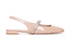 Stuart Weitzman Stefanie Leather Slingback Ballerina Flats In Pink
