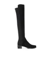 Stuart Weitzman Stitched Long Boots With Thick Heels