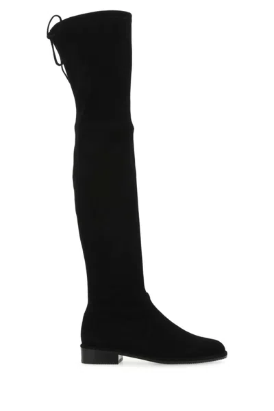 STUART WEITZMAN STIVALI LOWLAND IN PELLE SCAMOSCIATA NERA