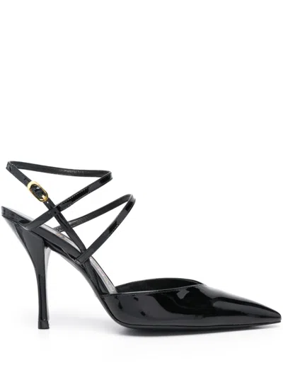 STUART WEITZMAN STRAPEZE 100MM LEATHER PUMPS