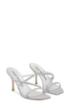 Stuart Weitzman Strapeze 85 Slide Sandal In Silver