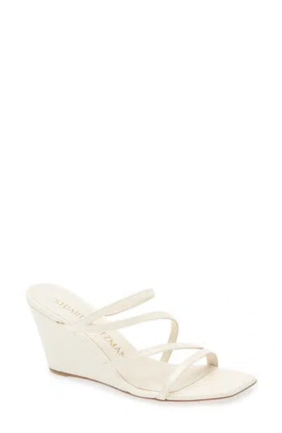 Stuart Weitzman Strapeze 85 Wedge Sandal In Seashell