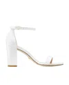 Stuart Weitzman Leather Sandal In White