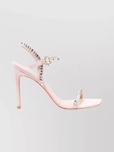 Stuart Weitzman Strappy Open Toe Stiletto Pumps In Pink