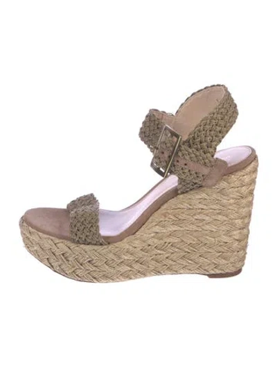Pre-owned Stuart Weitzman Straw Espadrilles In Neutral