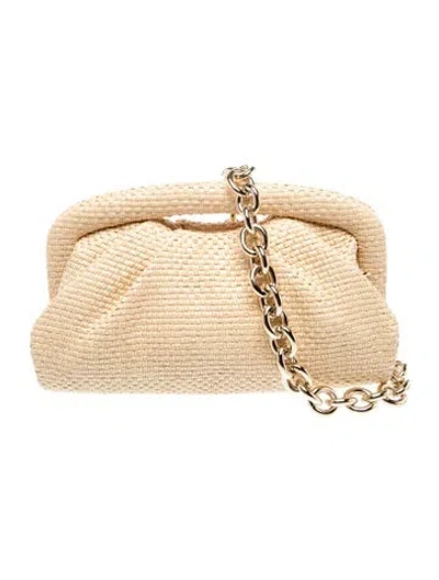 Pre-owned Stuart Weitzman Straw Minaudière In Neutral