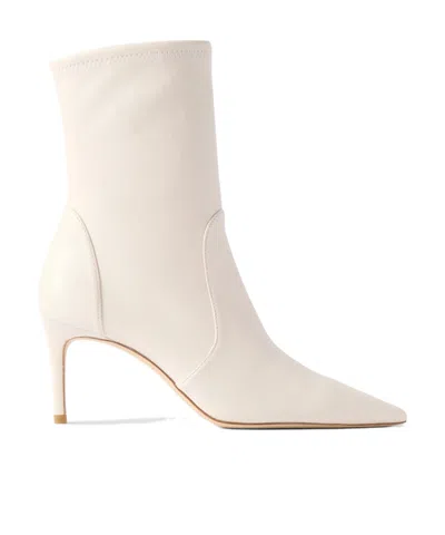 Stuart Weitzman Stretch High Heel Ankle Boots In Neutral