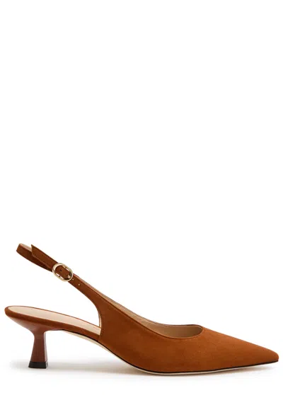 Stuart Weitzman Stuart 50 Suede Slingback Pumps
