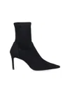 Stuart Weitzman Black Ankle Boots With Stiletto Heel And Zip Closure On The Side In Suede Woman In Black