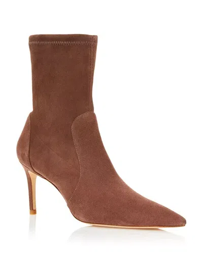 Stuart Weitzman Stuart 75 Boots Women's 9.5 Taupe Stiletto Heel Bootie Zpo3510