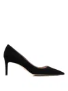 Stuart Weitzman Stuart Pointed Toe Pump In Black