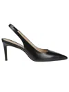 Stuart Weitzman Linsi Pointed Toe Slingback Pump In Blk Black