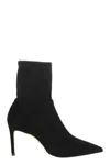 Stuart Weitzman Stuart 85 Bootie - Stretch Suede Ankle Boot In Black