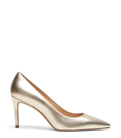 Stuart Weitzman Stuart 50mm Metallic Pumps In Gold