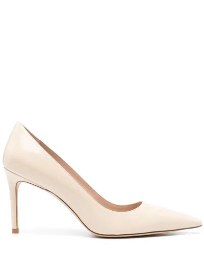 Stuart Weitzman Stuart 85mm Leather Pumps In Neutrals