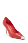 Stuart Weitzman Stuart Capsize Pointed Toe Pump In Red