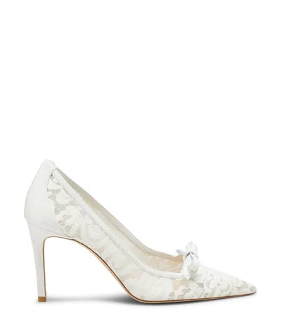 Stuart Weitzman 85mm Felicity Pumps In White