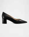 Stuart Weitzman Stuart Power 50 Block Heel Pump In Black