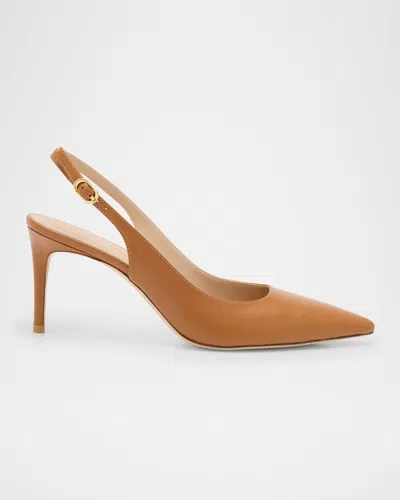 STUART WEITZMAN STUART LEATHER SLINGBACK PUMPS