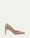 Stuart Weitzman Stuart Metallic Classic Pumps In Poudre