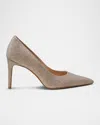 Stuart Weitzman Stuart Metallic Classic Pumps In Poudre