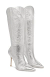 Stuart Weitzman Stuart Outrider 100 Boot In Silver