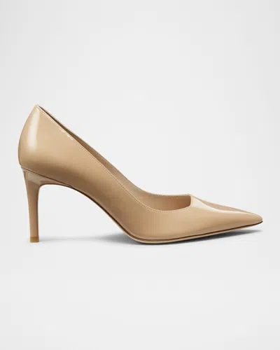 Stuart Weitzman Stuart Patent Stiletto Pumps In Adobe