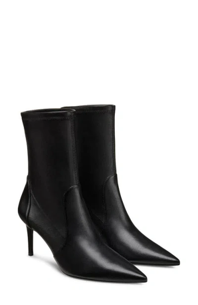 Stuart Weitzman Stuart Pointed Toe Bootie In Black