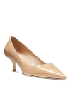 Stuart Weitzman Stuart Pointed Toe Kitten Heel Pumps In Nude