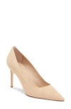 Stuart Weitzman Stuart Pointed Toe Pump In Adobe