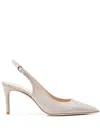 Stuart Weitzman 80mm Lurex-detail Slingback Pumps In Multicolor