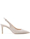 Stuart Weitzman 80mm Lurex-detail Slingback Pumps In Multicolor